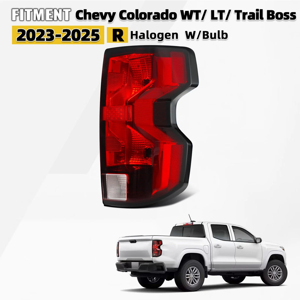 Halogen Tail Light with Bulb Right for Chevy Colorado WT/LT/Trail Boss (2023–2026)