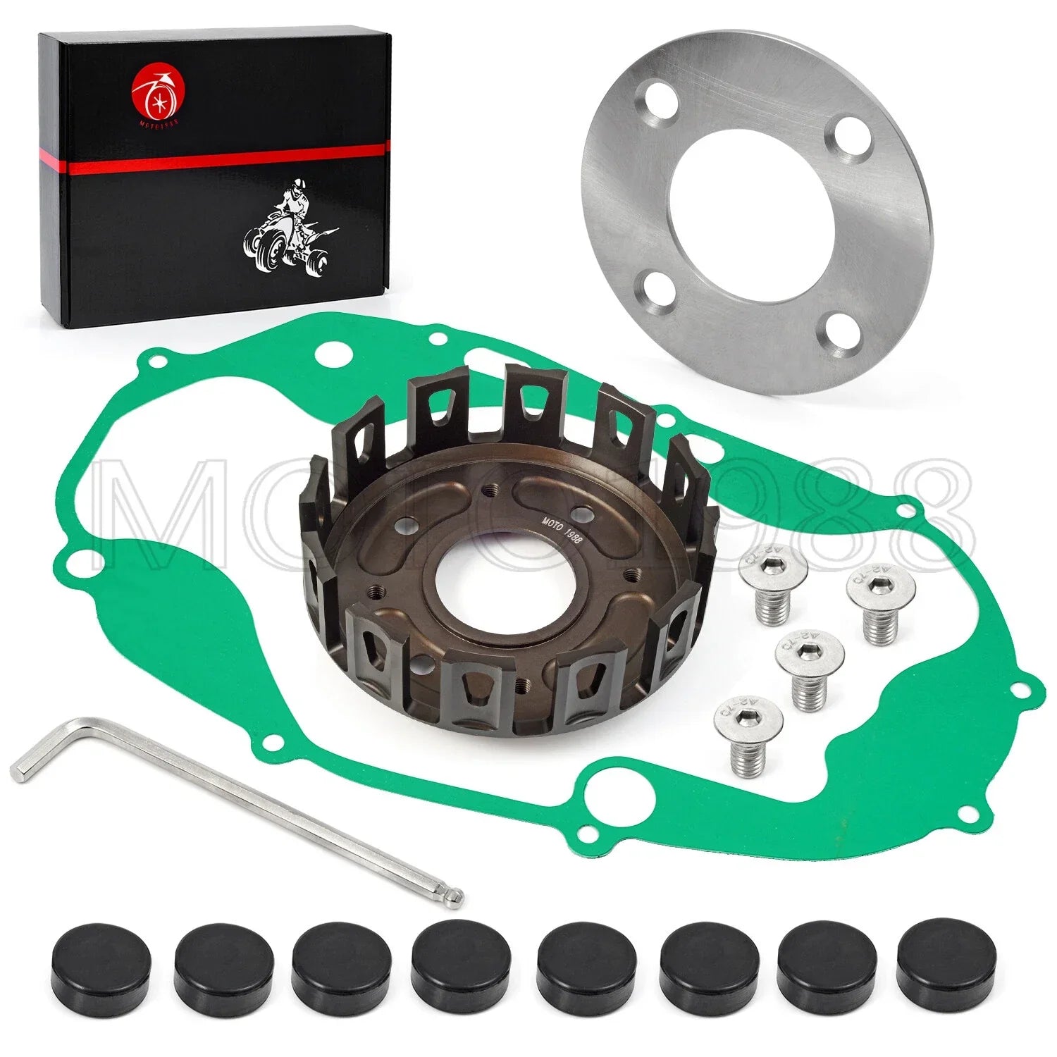 Billet Clutch Basket Bushings & Gasket for Yamaha YFZ350 Banshee (1987–2006)