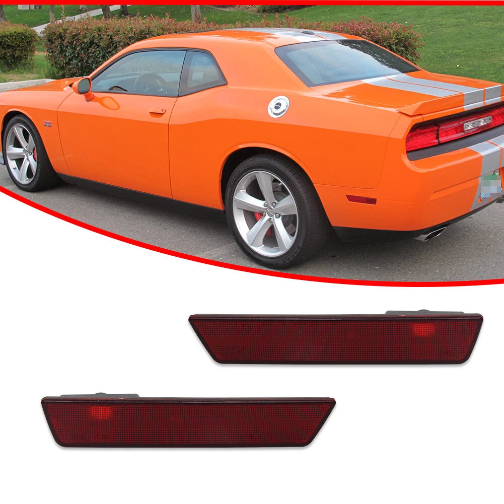2X Red Lens Rear Side Marker Lights for Dodge Challenger (2008–2014)
