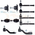 Set of 10 Ball Joints Tie Rods Pitman Idler Arms for Chevy K1500 Suburban (1992–1999)