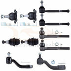 Set of 10 Ball Joints Tie Rods Pitman Idler Arms for Chevy K1500 Suburban (1992–1999)