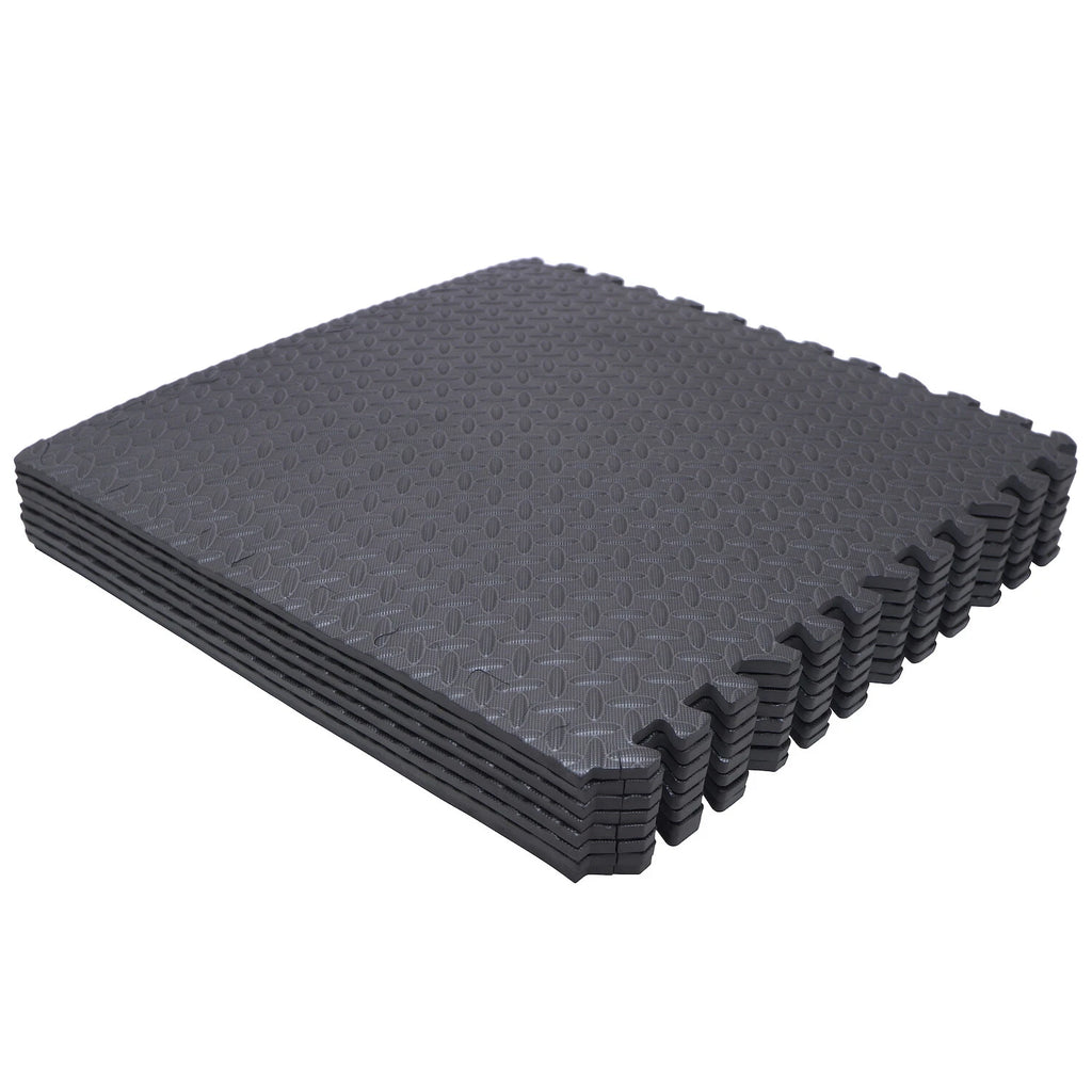 8PC EVA Foam Exercise Tiles Floor Mat for Gym Fitness Yoga (24x24)