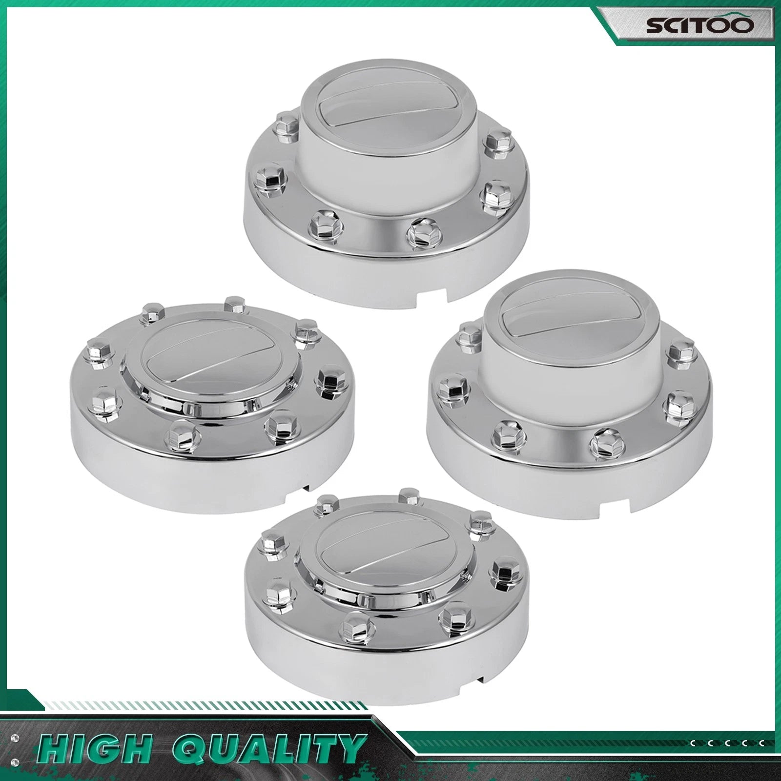 Set of 4 Rear Front Center Hub Caps for Dodge Ram 3500 (2011–2018)
