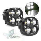 4Pcs 3 Inch LED Work Light Spot Flood Cube Pods for Offroad Vehicles