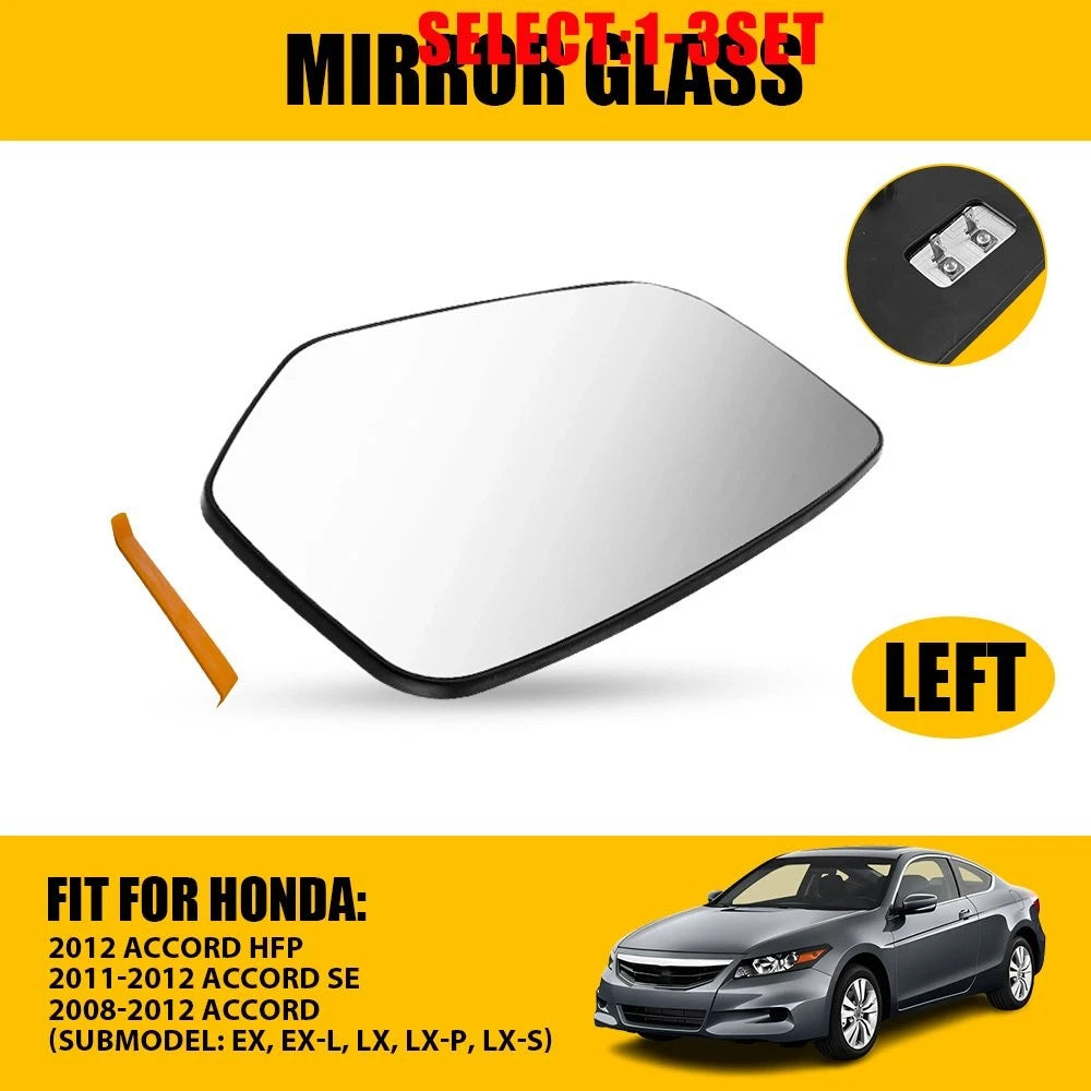 Heated Mirror Glass w/ Backing Plate for Honda Accord (2008–2012)