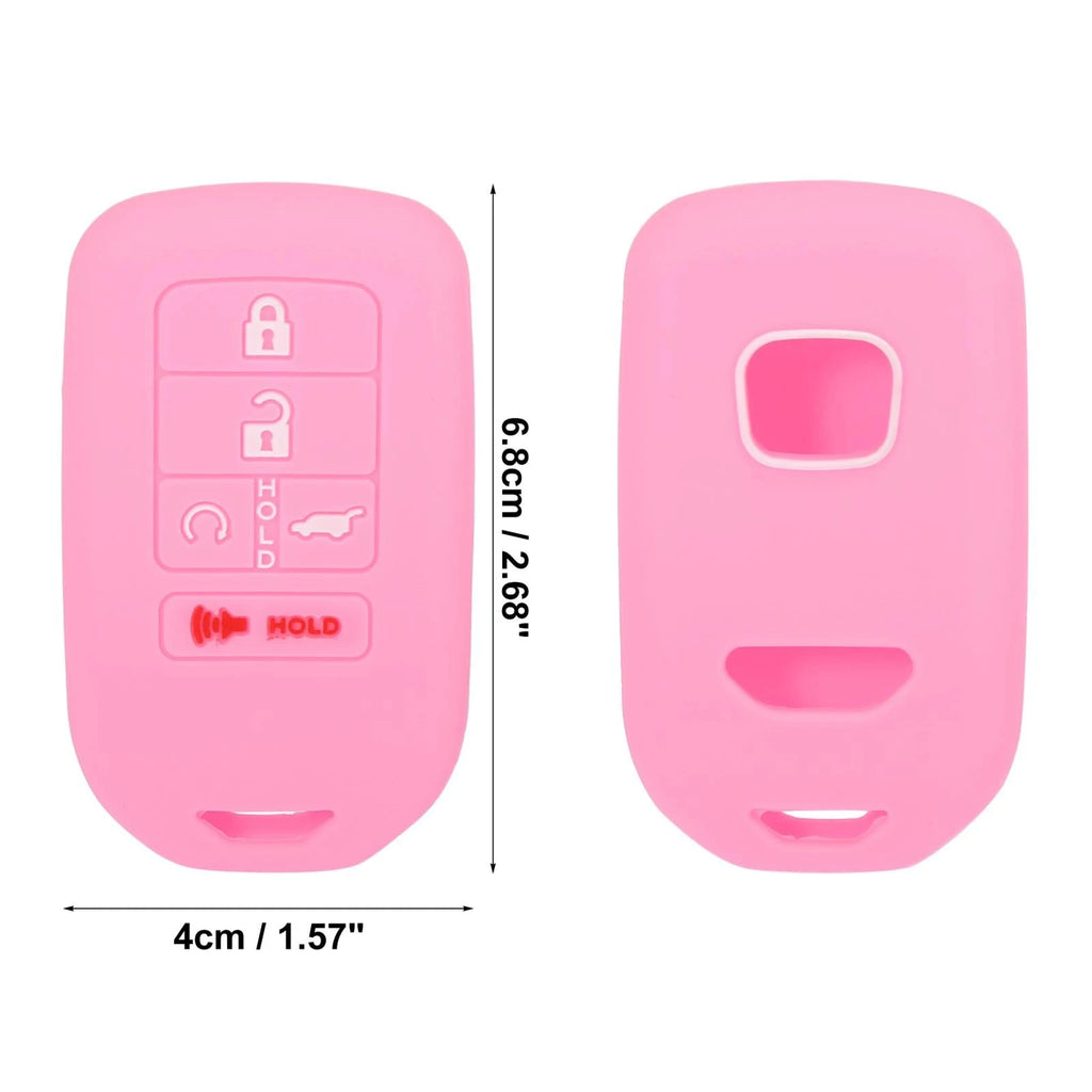 Car Key Fob Cover 5 Button for Honda Accord Civic CR-V (2010–2023) Pink