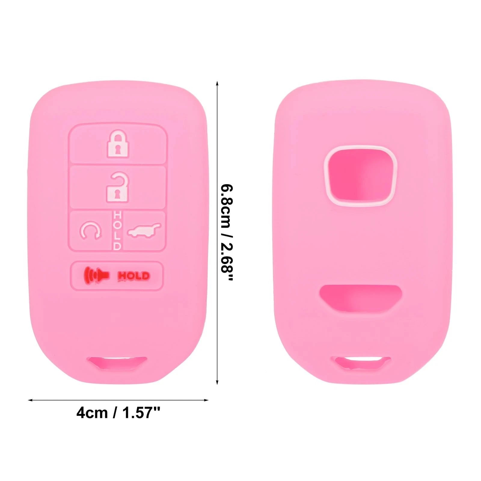 Car Key Fob Cover 5 Button for Honda Accord Civic CR-V (2010–2023) Pink