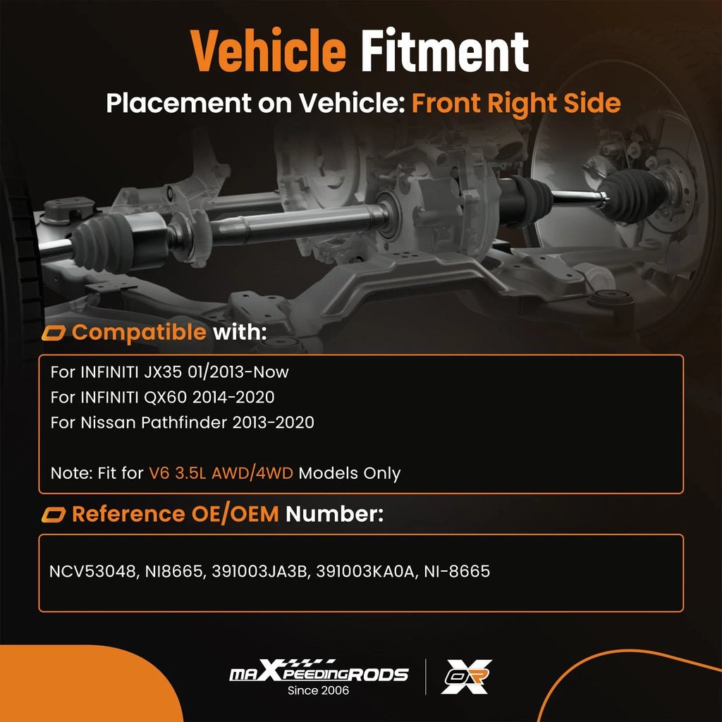 4WD CV Axle Assembly for Nissan Pathfinder (2013-2019)