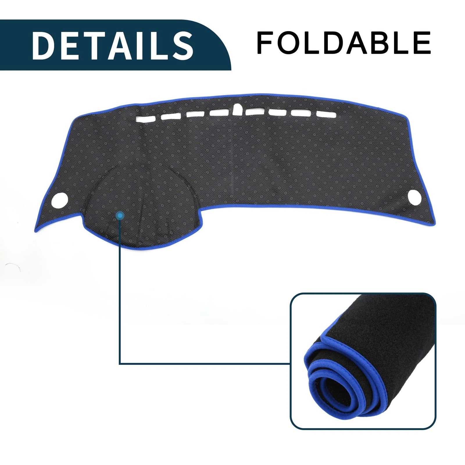 Dashboard Cover Mat for Honda City Grace (2008–2013) Black Blue