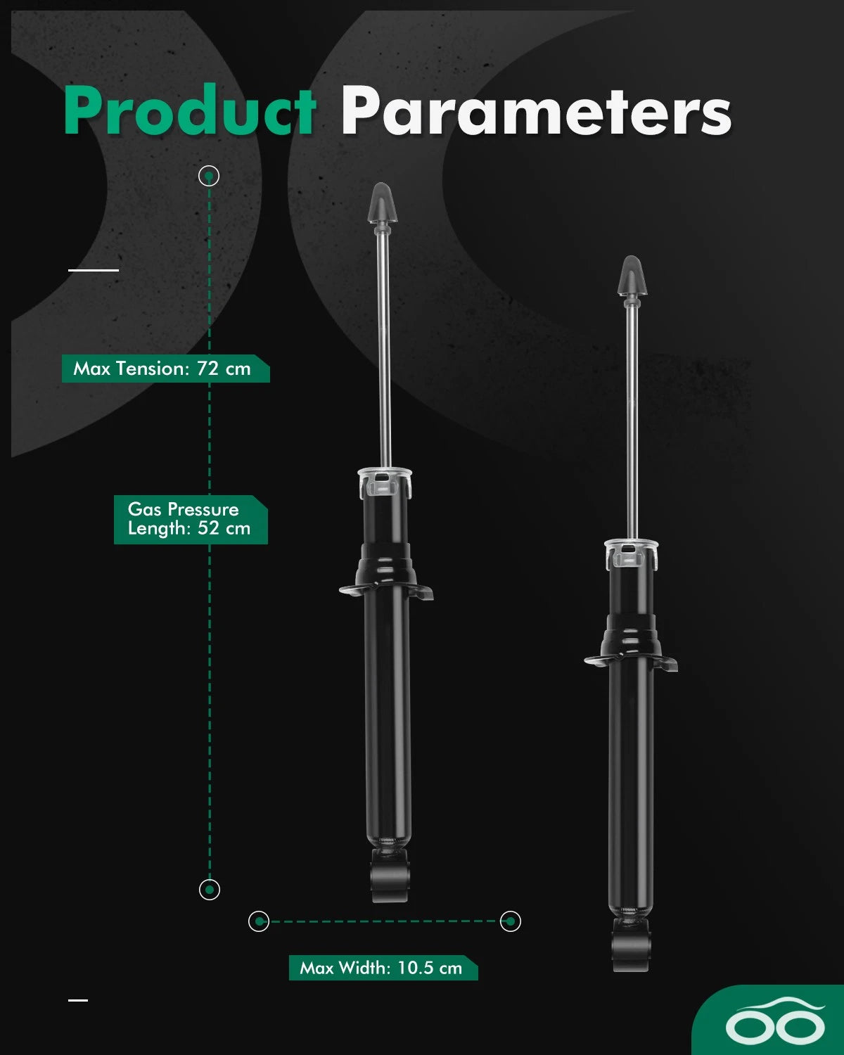Rear Pair Shocks Struts for Lexus LS430 (2001–2006)