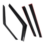 Set of 4 Rain Deflector Guards for Kia Soul (2014–2019) Black Window