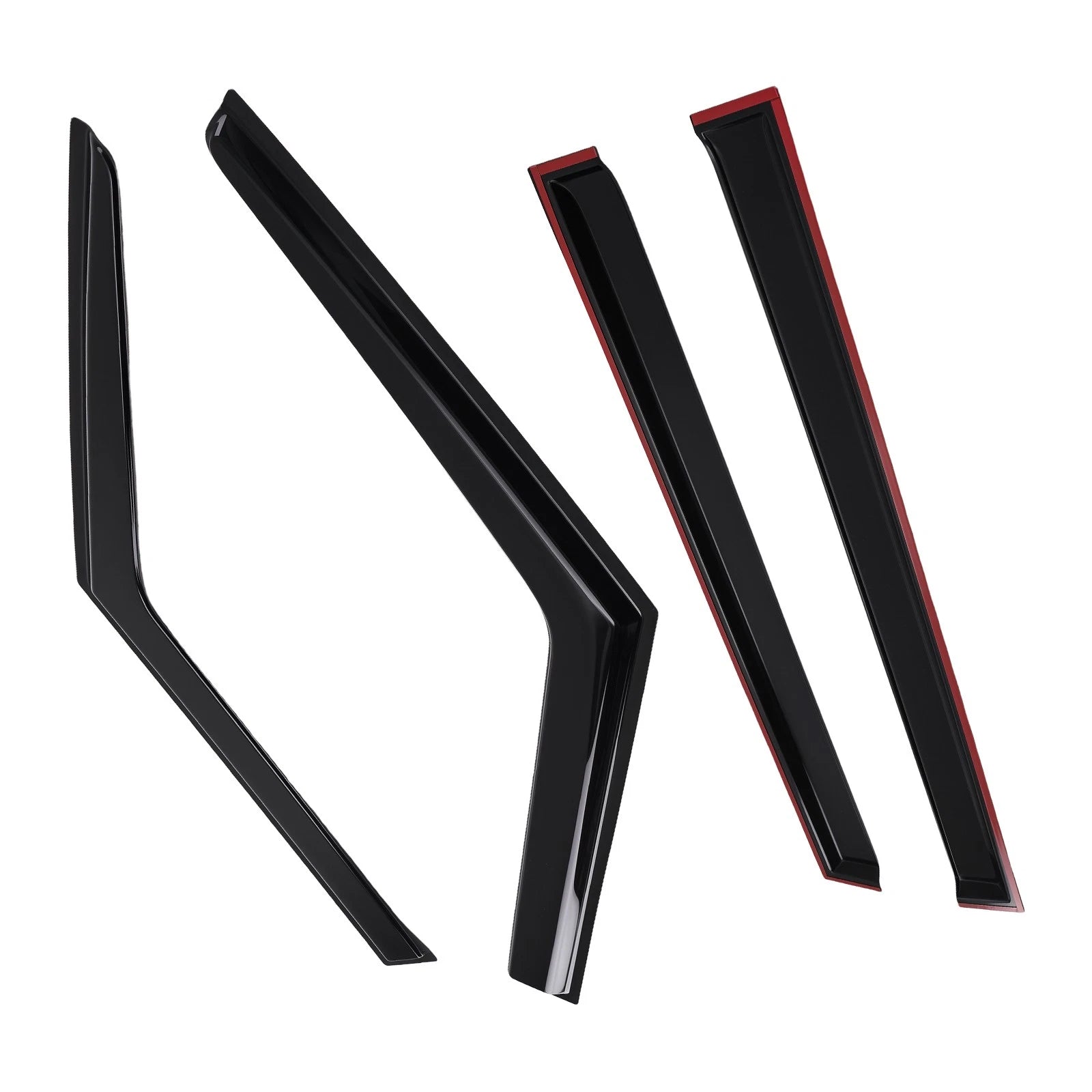 Set of 4 Rain Deflector Guards for Kia Soul (2014–2019) Black Window