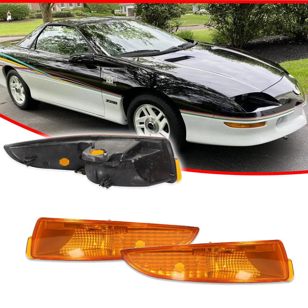 2X Amber Side Marker Turn Signal Lights for Chevy Camaro (1993–2002)