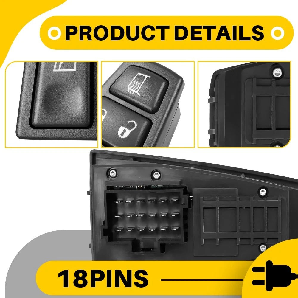 Power Window Switch for Volvo VNL VHD VAH (2004–2017)