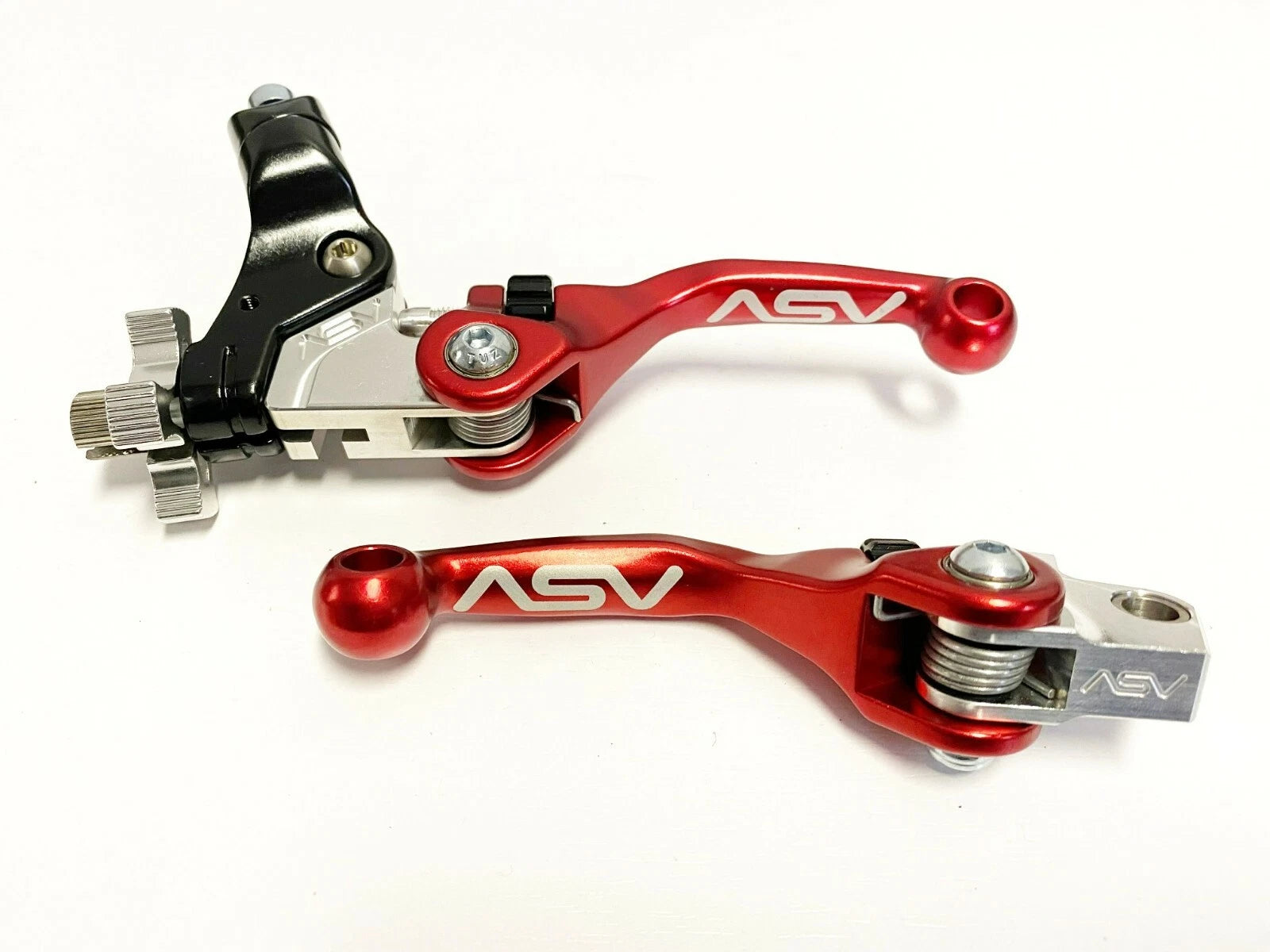2X ASV F4 Unbreakable Shorty Brake & Clutch Levers for KX 250F 450F (2006–2023)