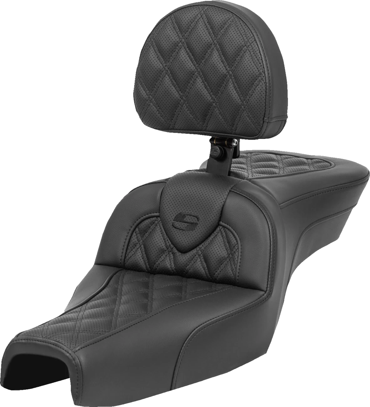SADDLEMEN Roadsofa Seat with Backrest for Harley Davidson XL (2004–2022)