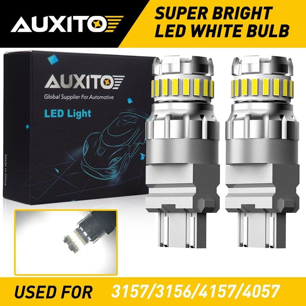 2X AUXITO 3157 3156 LED Backup Reverse Light Bulbs 2400LM (Canbus Error Free)