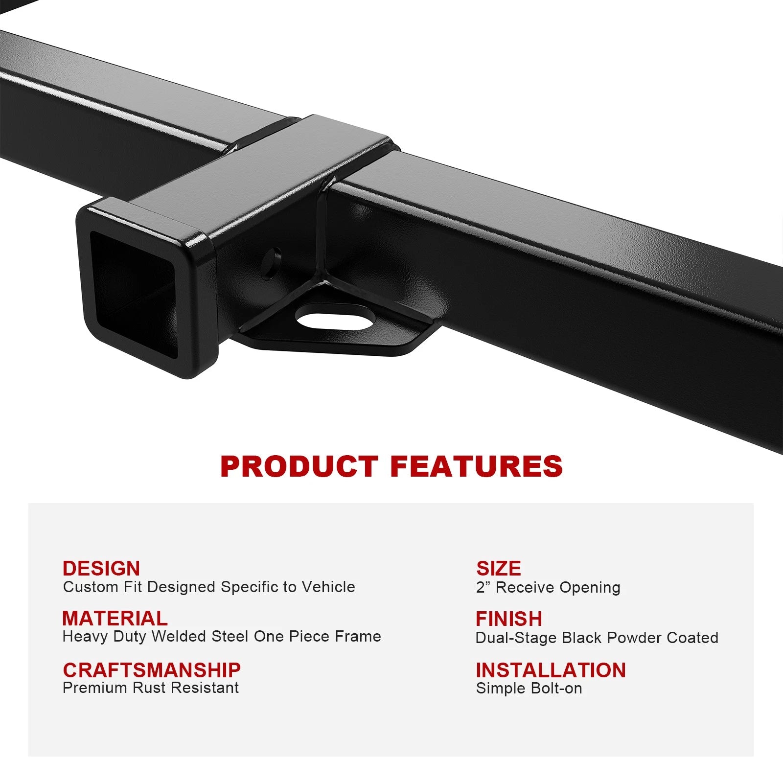 Trailer Hitch Receiver for Kia Sorento, Hyundai Santa Fe (2011-2013)