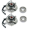 Front and Rear Wheel Bearings & Hubs Kit for Ford F-150 4WD (2009)