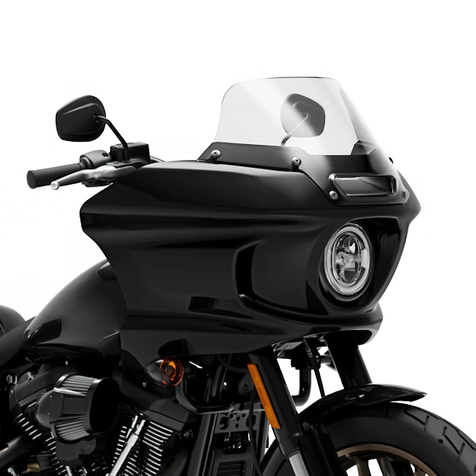 Headlight Fairing Windshield Bracket for Harley Low Rider ST (2022–2025) Black