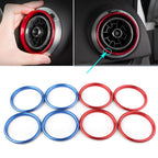 Set of 4 Interior Dashboard Air Vent Outlet Ring Cover Trim for Audi A3/S3 Q2L (2012–2019)