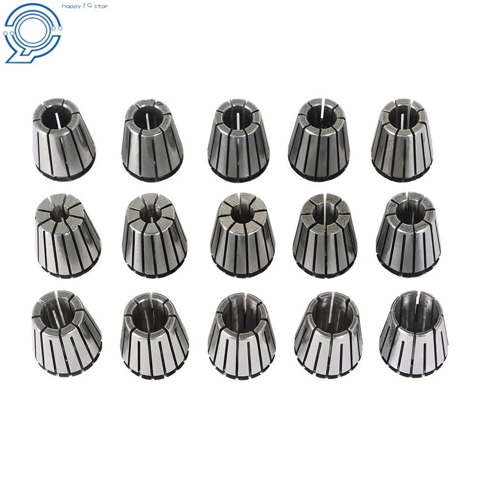 Set of 15 Spring Collets for CNC Milling Lathe (2MM-16MM)