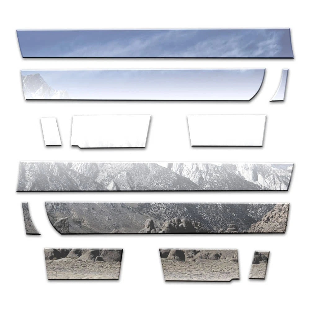 Diamond Grade 12pc 5 1/2" Rocker Panels for 2014-18 GMC Sierra Crew Cab 5.8' Bed