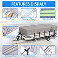 Pontoon Boat Cover Waterproof for 21-24ft Boats (Beam Width up to 104")