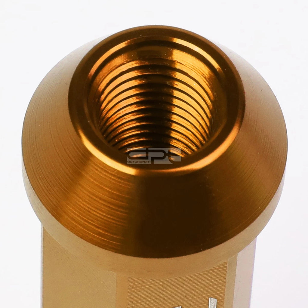 20 PC Open End M12x1.5 90mm Tall Orange Aluminum Lug Nuts for JDM Vehicles