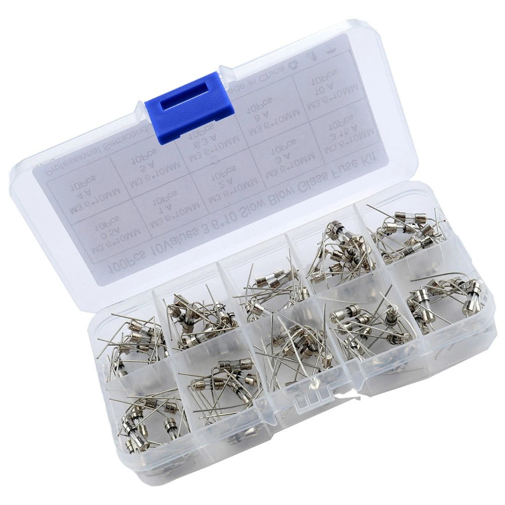 Glass Fuse Tube for Electrical Protection (3 6x10MM 250V) - Set of 100
