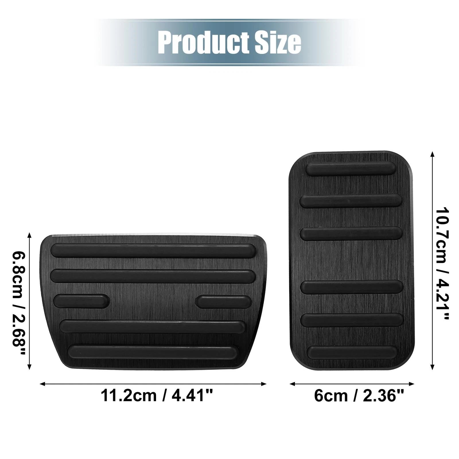Gas Brake Pedal Cover Kit for Honda Civic (2016–2021) Black