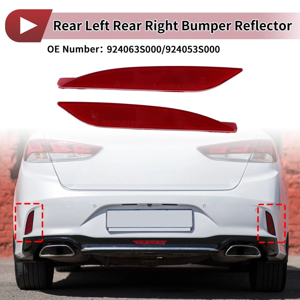 Set of 2 Rear Bumper Reflectors for Hyundai Sonata (No. 924063S000)