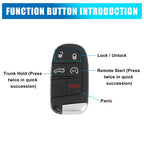 Key Fob Shell Case M3N-40821302 for Dodge Journey Challenger (2009–2020)