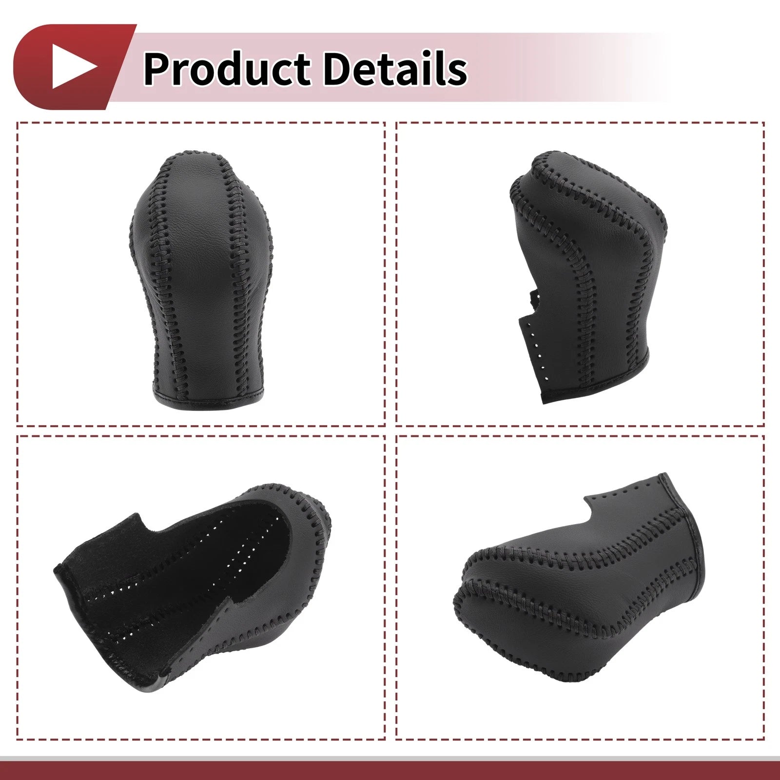 1 Pc Gear Shift Knob Cover for Nissan Maxima (2016–2023) Black Faux Leather
