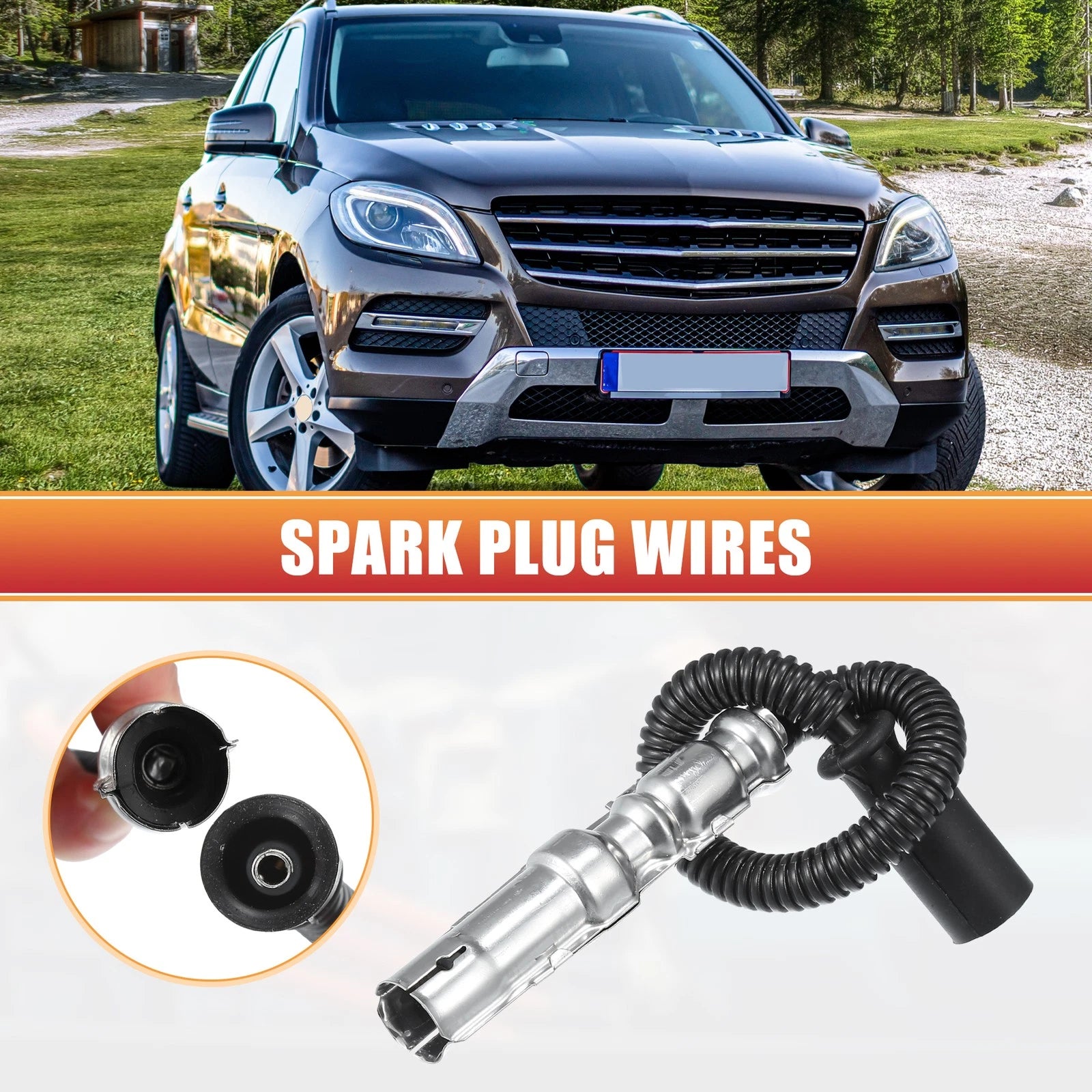 12 Pcs Spark Plug Wire Ignition Coil Cable No. 1121500118 for Mercedes-Benz W163 (1998–2005)