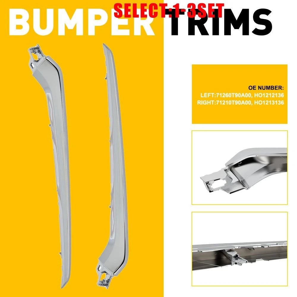 Front Grille Trim Chrome for Honda Pilot (2023–2025) Driver Side