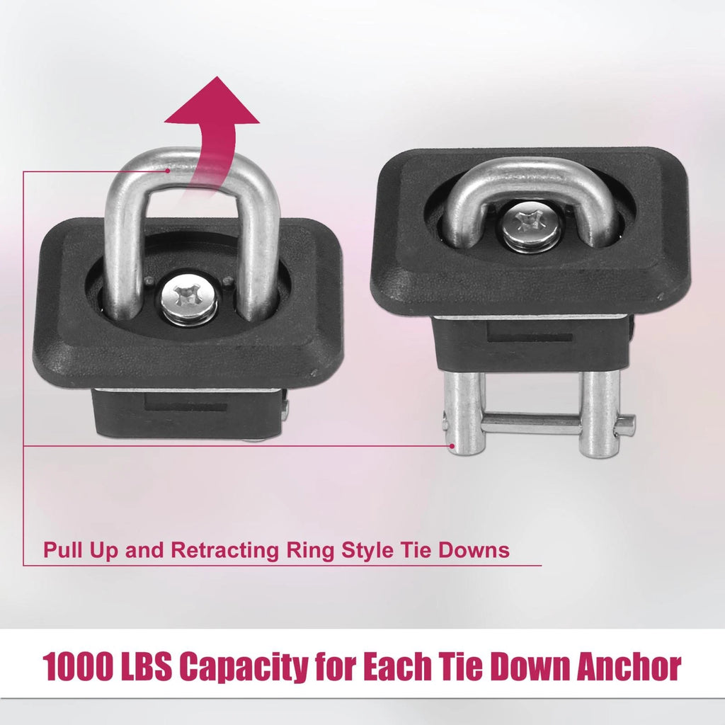 2pcs Tie Down Anchors for Chevy Silverado, GMC Sierra, Canyon 