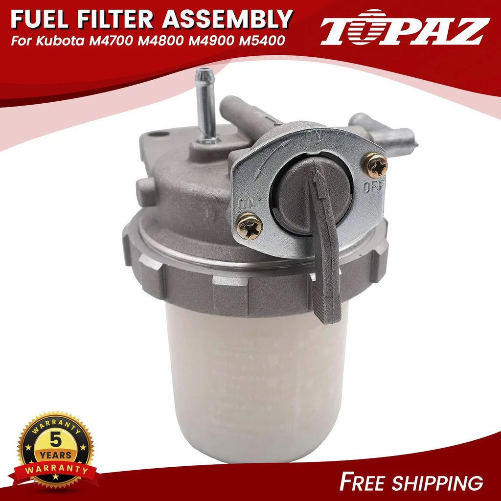 Fuel Filter Assembly for Kubota M4700 M4800 M4900 M5400 (1990–2005)