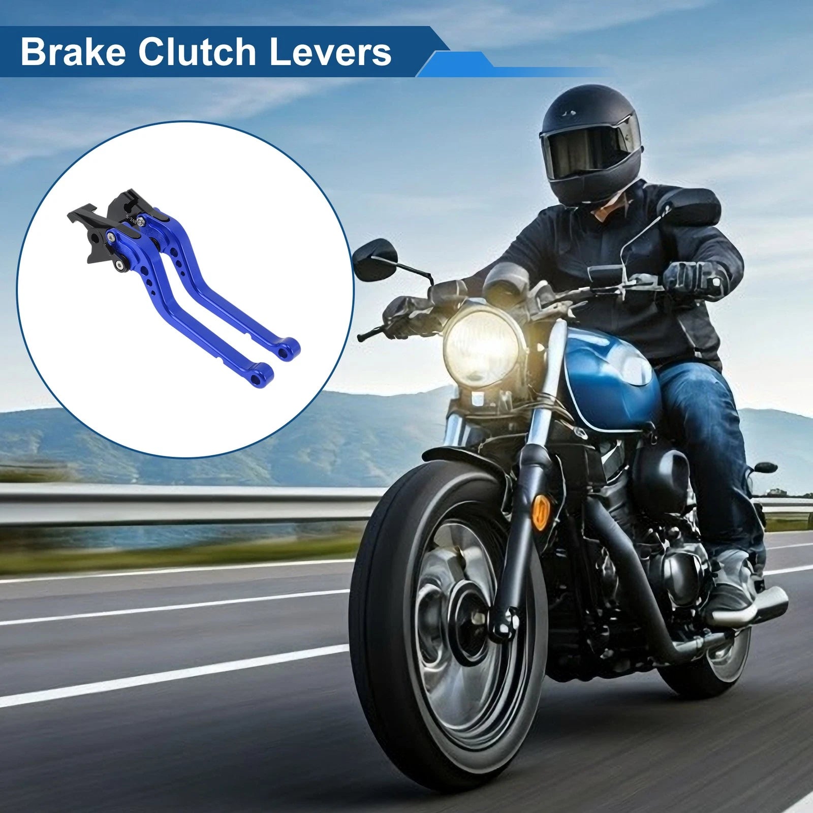Short Brake Clutch Levers for Suzuki GSXR600 (1997–2003) Blue 1 Pair