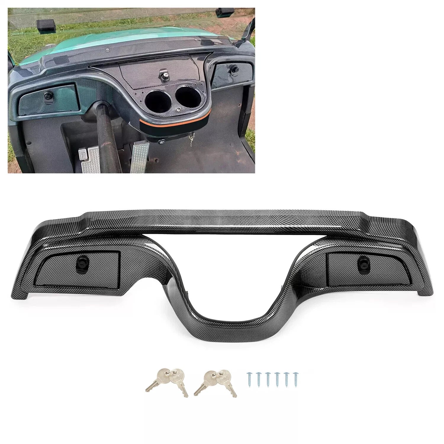Carbon Fiber Dash Kit for Yamaha Drive & G29 Golf Cart (2007–2016)