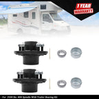 Set of 2 Pre-Assembled 5-Lug Trailer Wheel Hubs for 3500 lbs Axle
