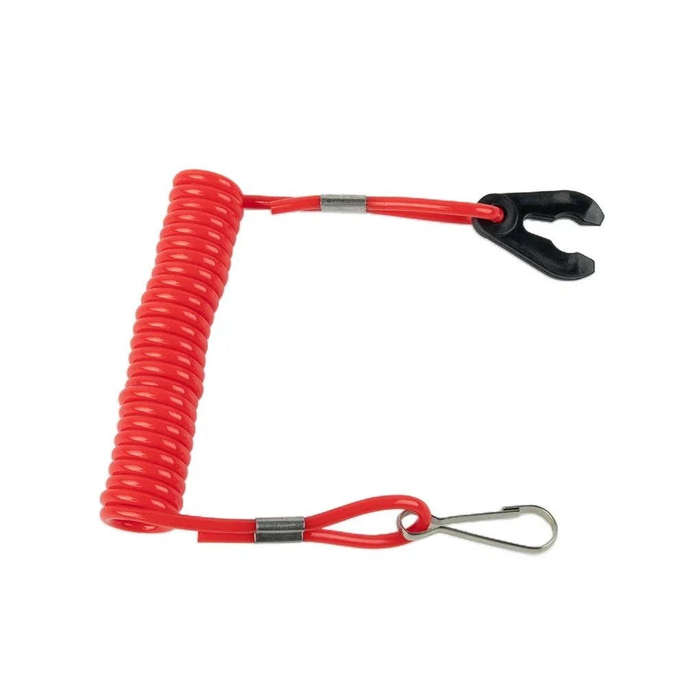 Engine Switch Lanyard for Boat Outboard Red Waterproof Kill Safety