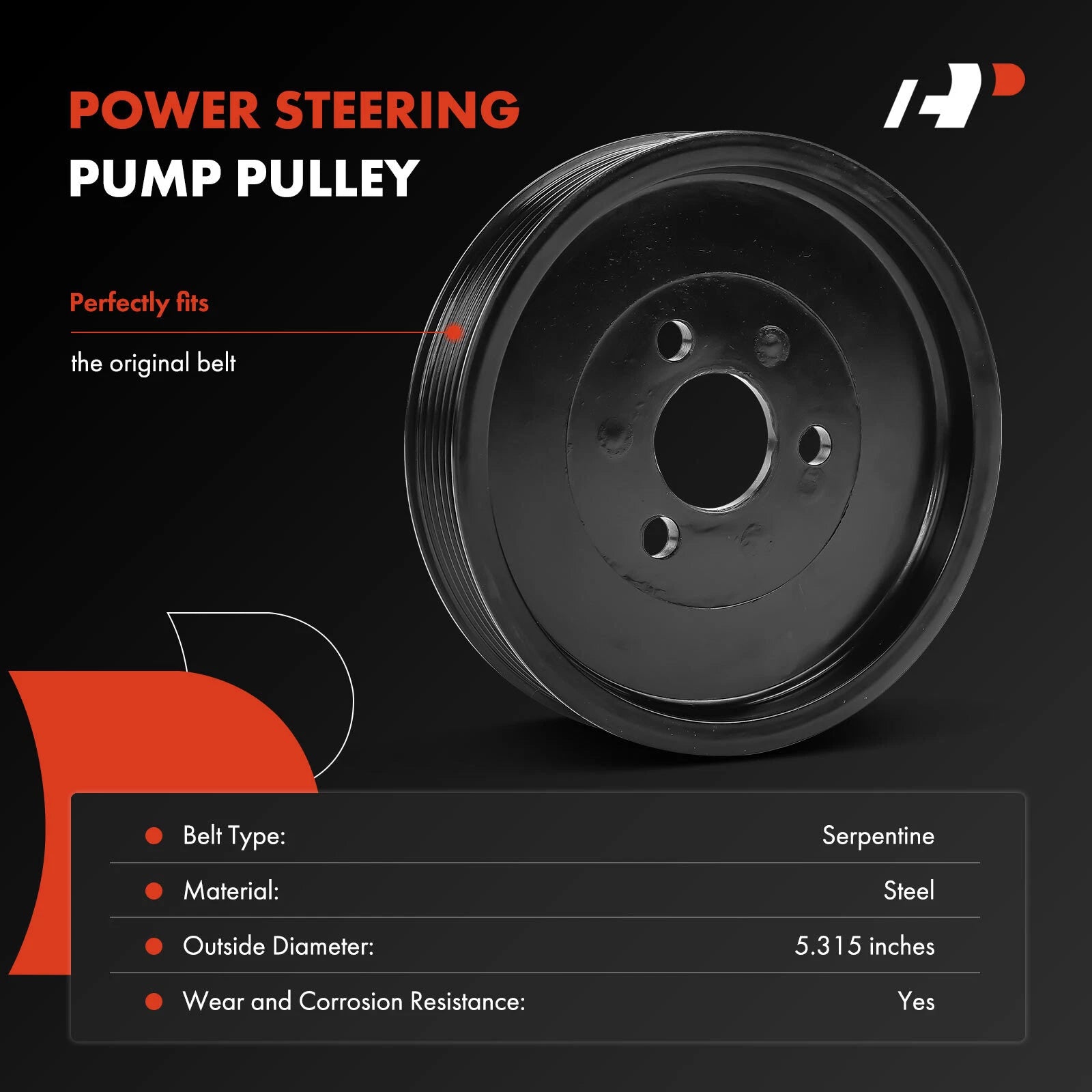 Power Steering Pump Pulley for BMW 320i 323Ci 323i 325Ci 325xi 328Ci (2000–2006)