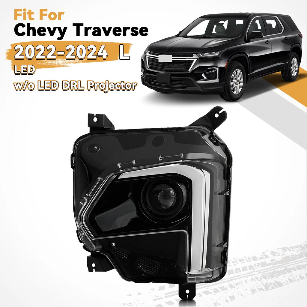 LED Headlight for Chevy Traverse (2022–2024) w/o LED DRL, Projector, Driver