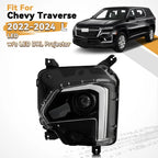 LED Headlight for Chevy Traverse (2022–2024) w/o LED DRL, Projector, Driver