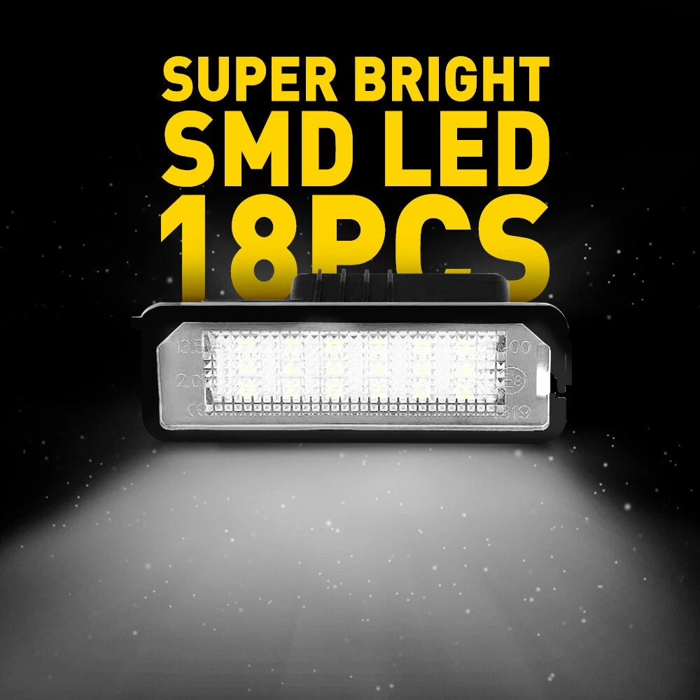 2X Error Free LED License Plate Light for VW Golf Polo Passat CC EOS (2006–2021)