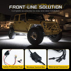 8 Pods LED Rock Lights w/ Remote for Trucks SUV ATV UTV Golf