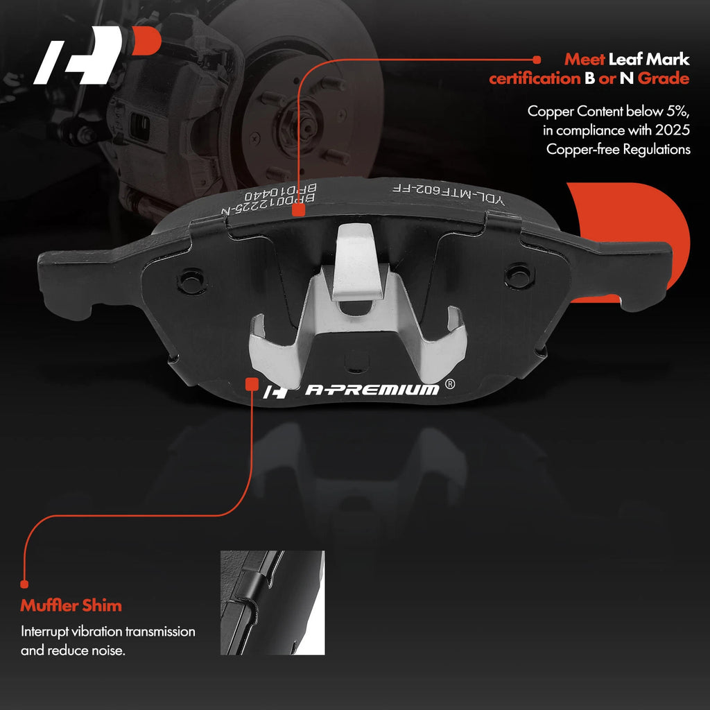 Drilled and Slotted Brake Rotors & Pads for Ford Focus, Volvo C30
