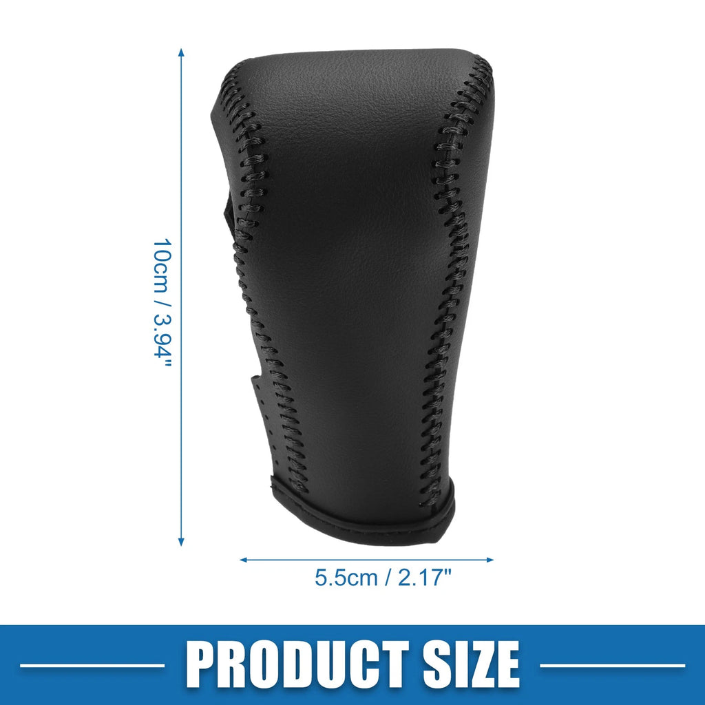 Gear Shifting Knob Cover Trim for Nissan Versa (2013–2016) Faux Leather Black