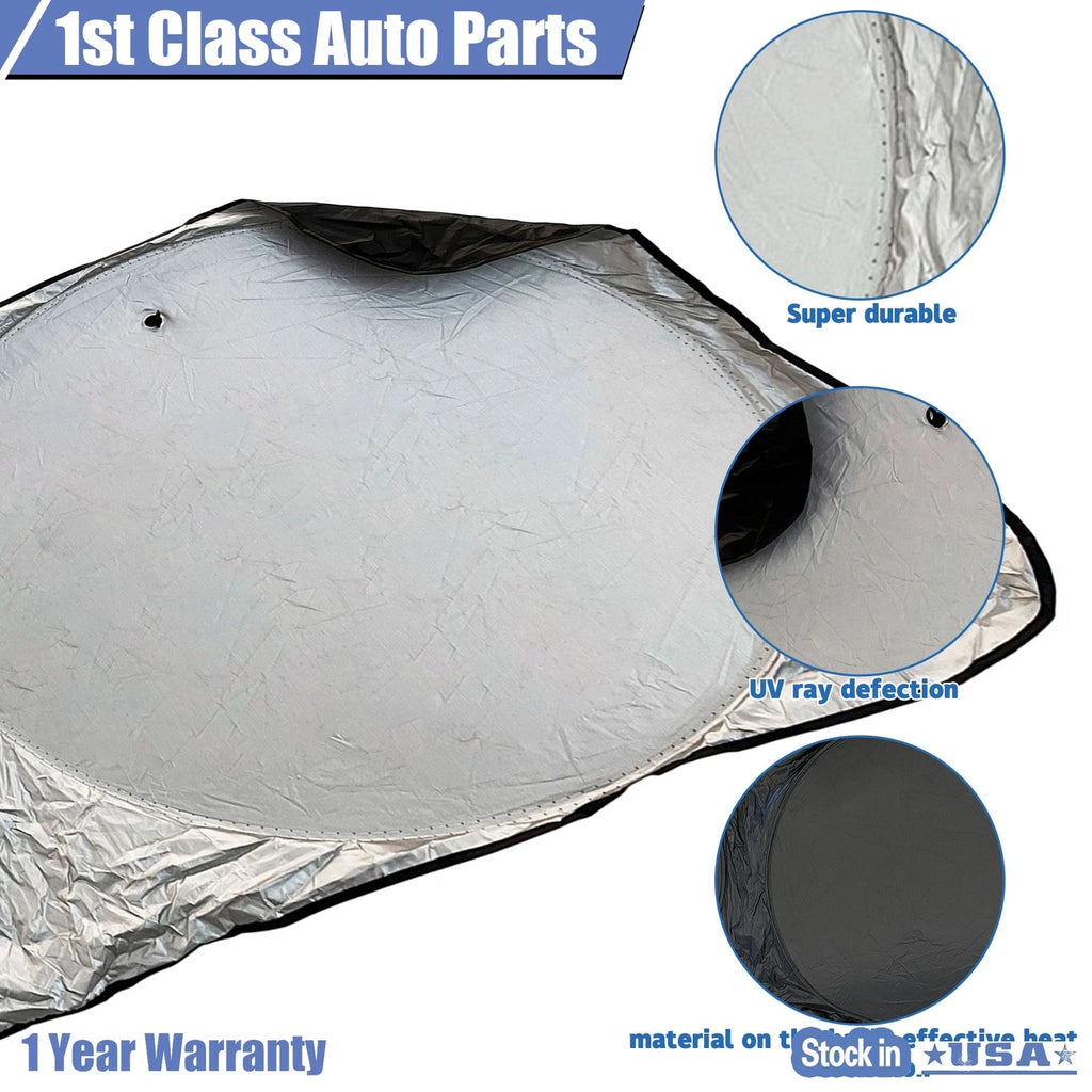 Foldable Windshield Sun Shade for Universal Fit (58"x28")